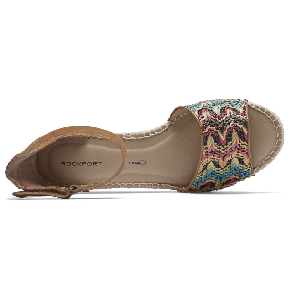 Rockport Sandals For Womens Multicolor - Marah Woven Ankle Strap - RJ0968415